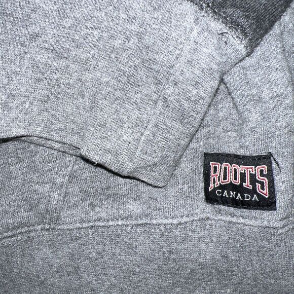 Roots Canada Full Zip Hoodie Sweatshirt Gray Men’s Size Medium - Picture 3 of 5